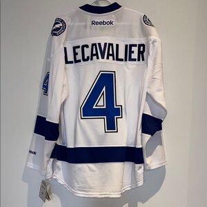 Tampa Bay Lightning Autographed Lecavalier #4 NHL Jersey